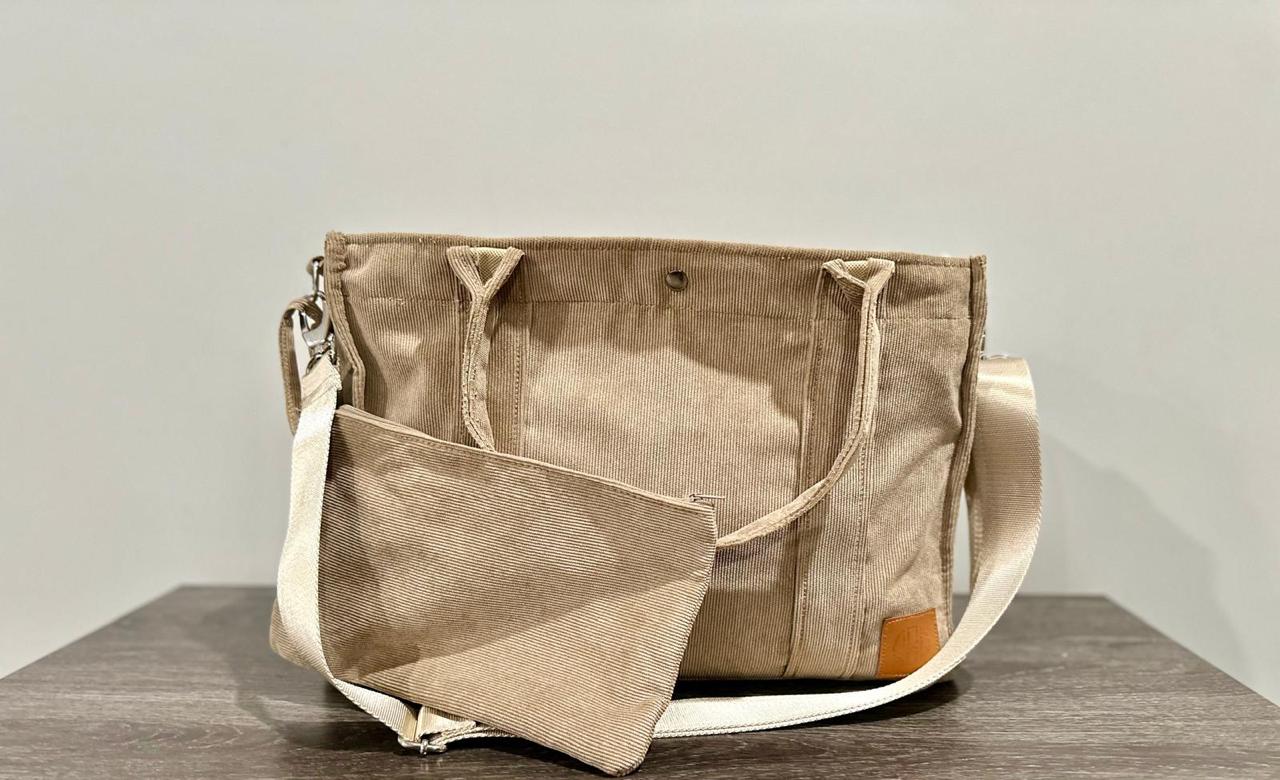 Corduroy shoulder bags