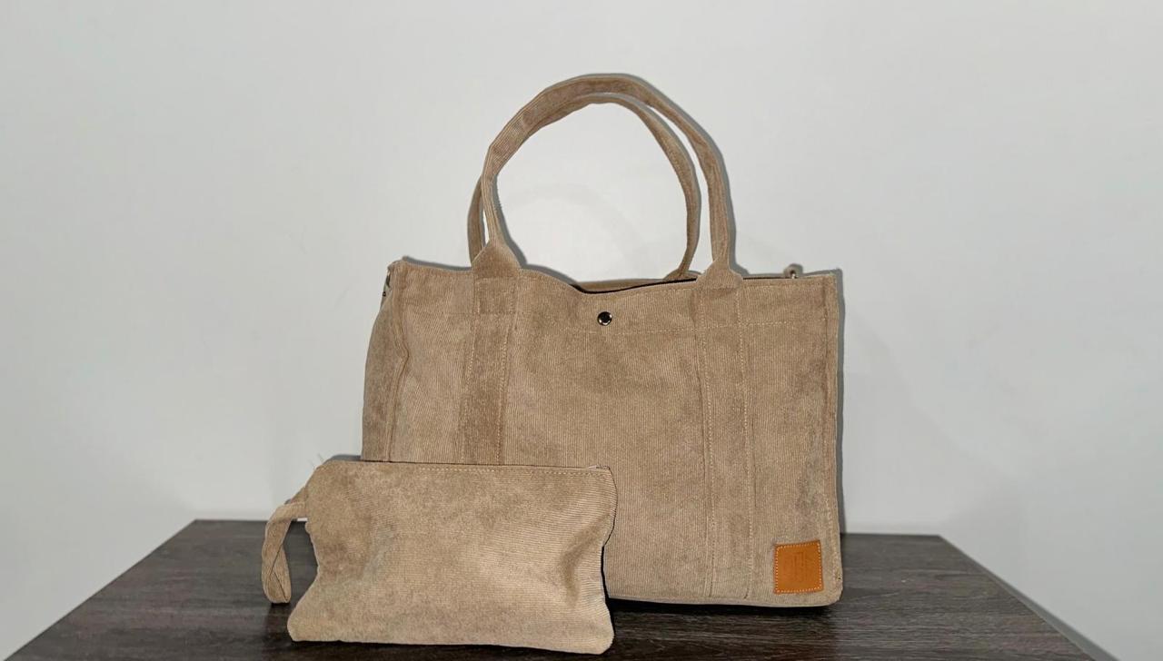 Corduroy shoulder bags